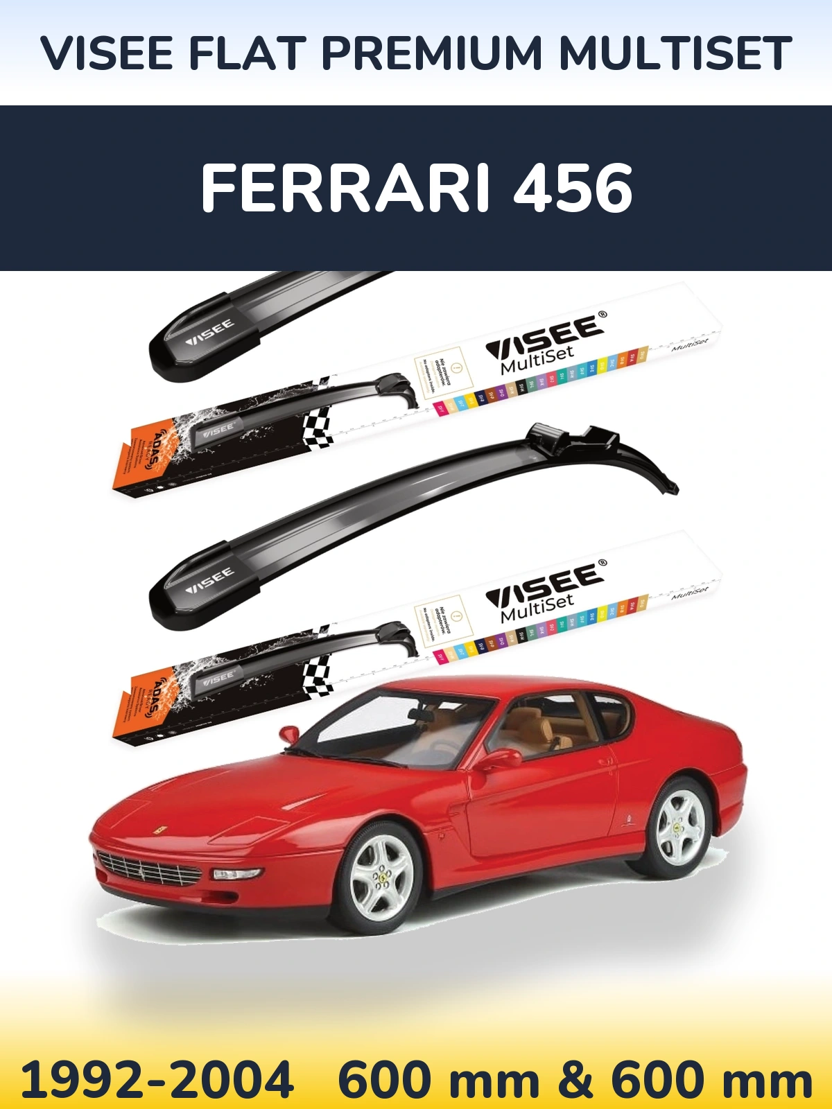 Torkarblad VISEE FLAT PREMIUM MultiSet för Ferrari 456