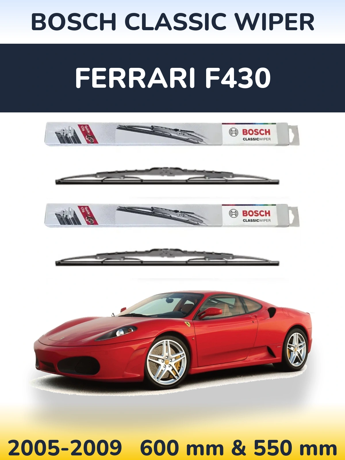 Torkarblad BOSCH Classic Wiper för Ferrari F430