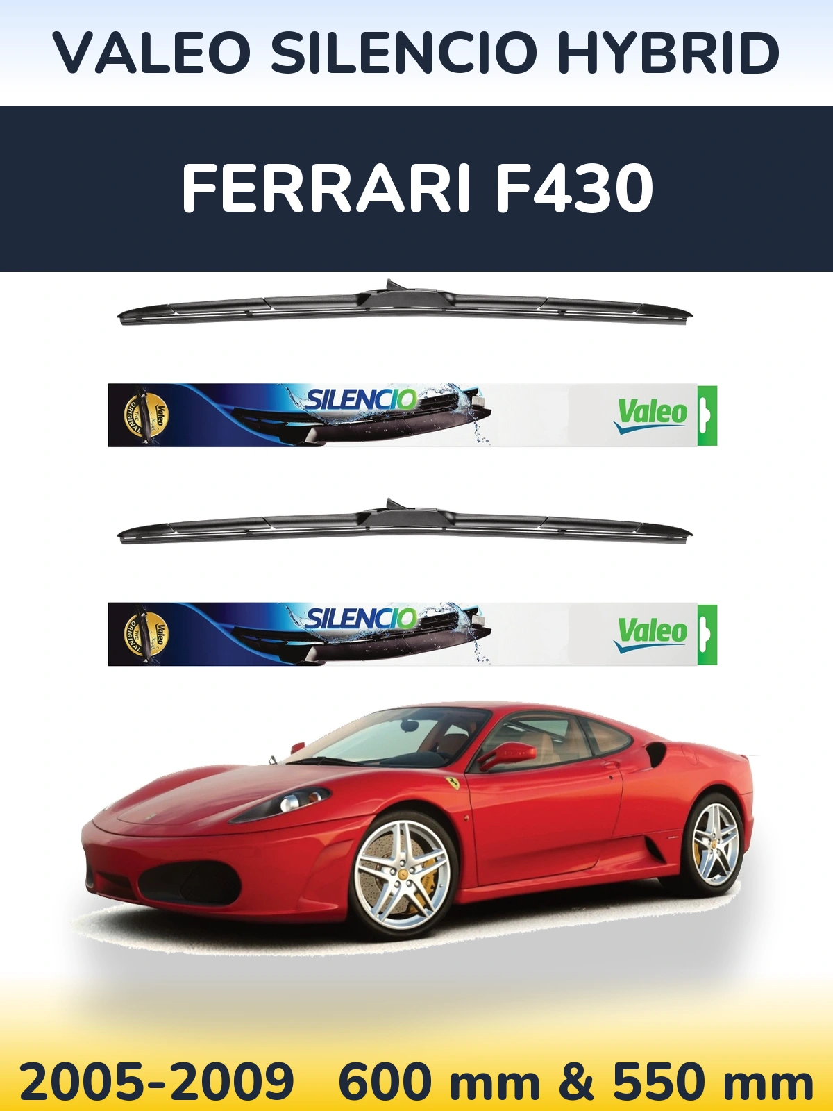 Torkarblad Valeo Silencio Hybrid för Ferrari F430