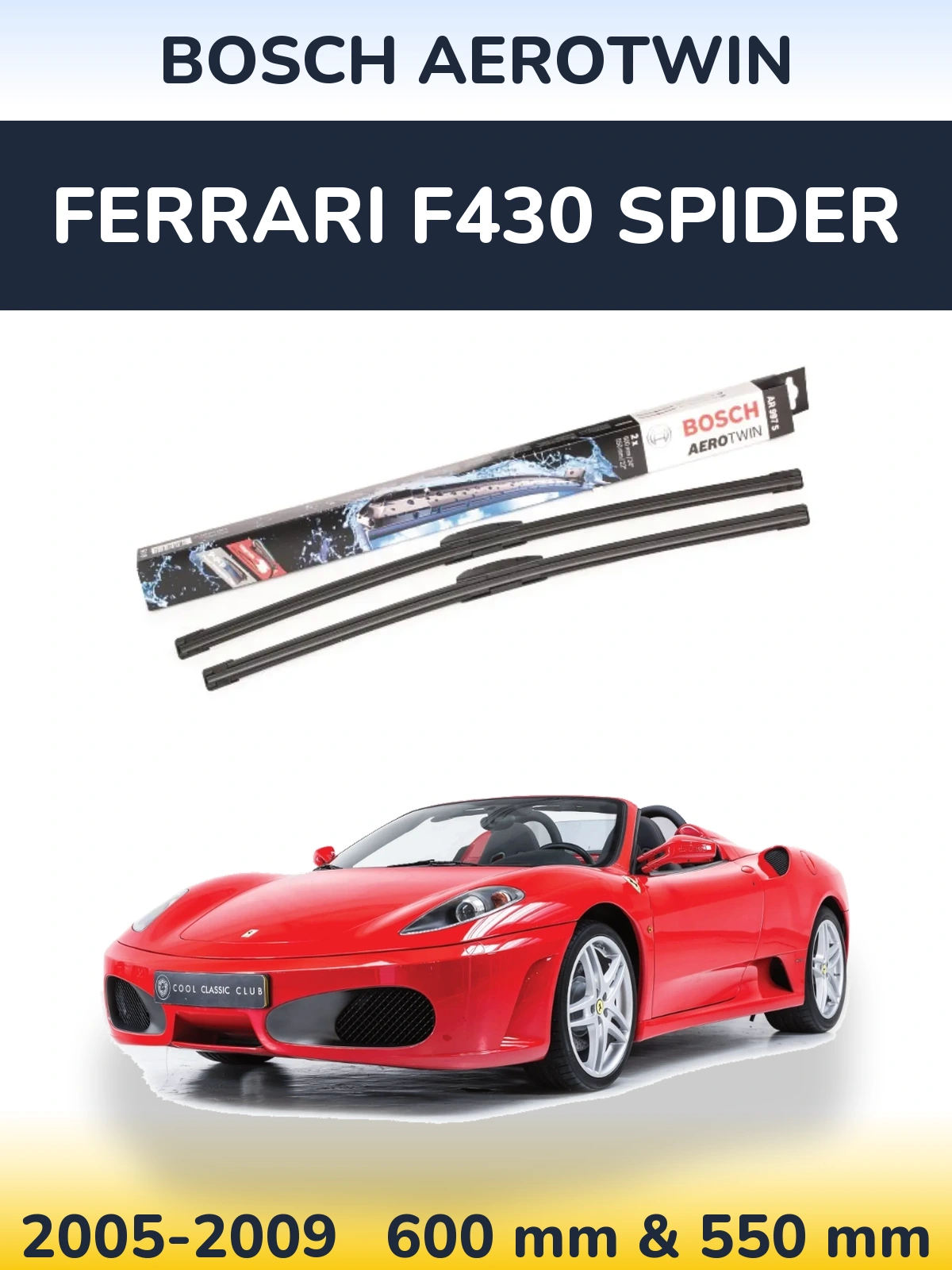 Torkarblad BOSCH AeroTwin för Ferrari F430 Spider