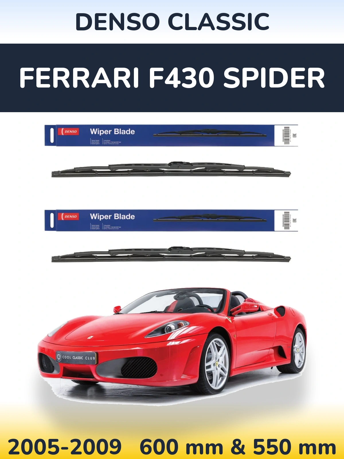 Torkarblad Denso Classic för Ferrari F430 Spider