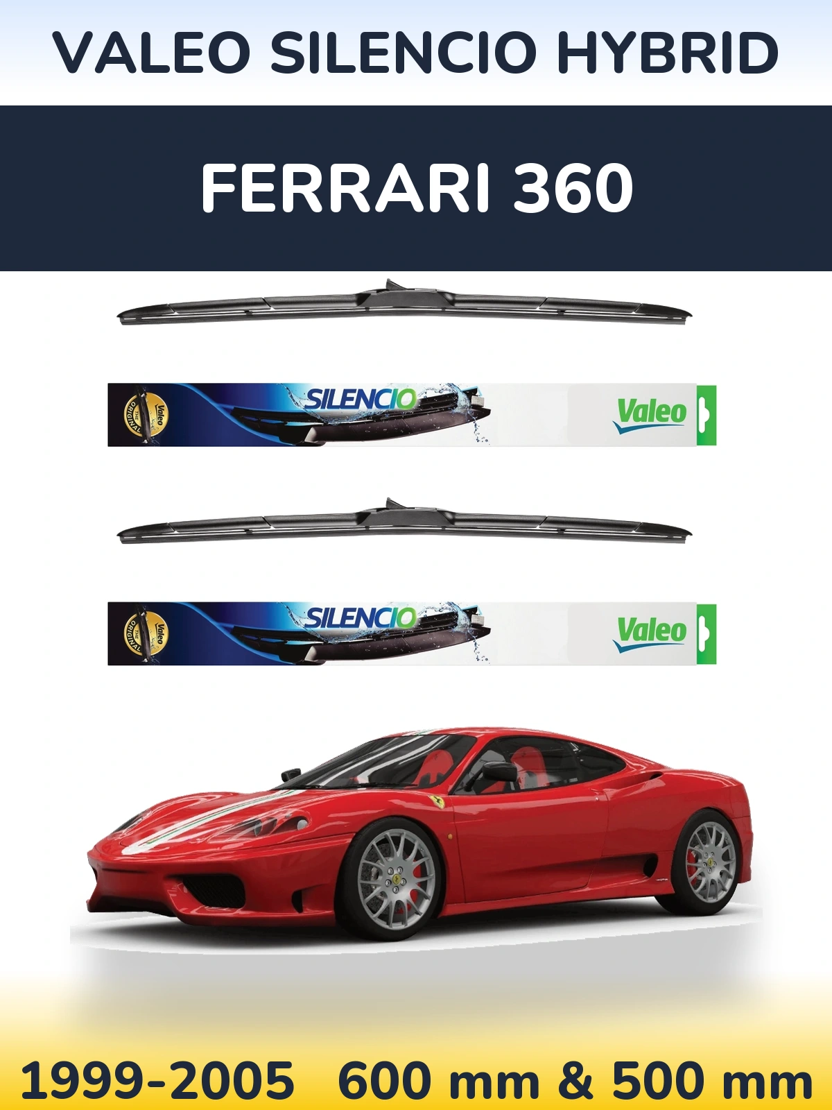 Torkarblad Valeo Silencio Hybrid för Ferrari 360