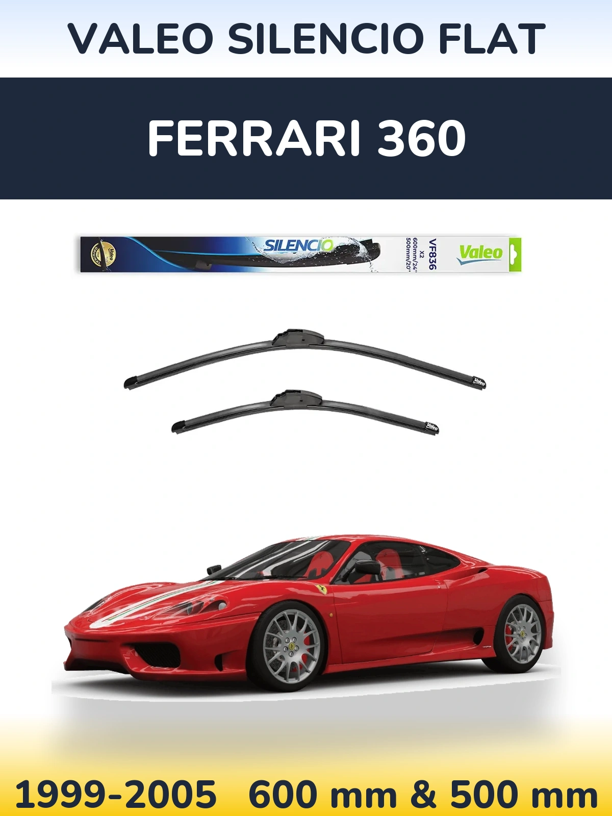 Torkarblad Valeo Silencio Flat för Ferrari 360