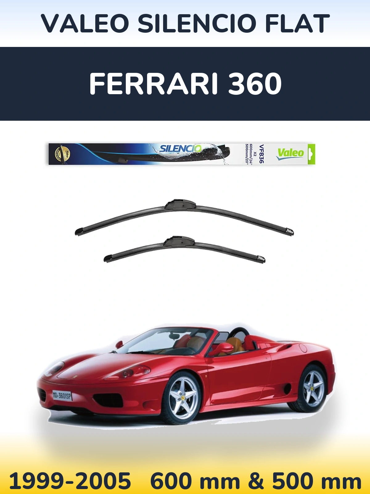 Torkarblad Valeo Silencio Flat för Ferrari 360