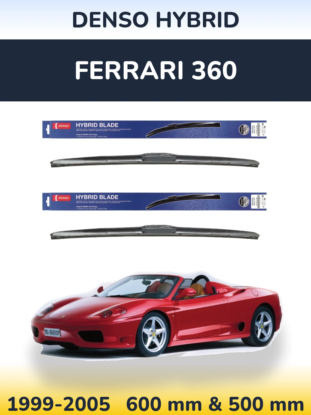 Torkarblad Denso Hybrid för Ferrari 360