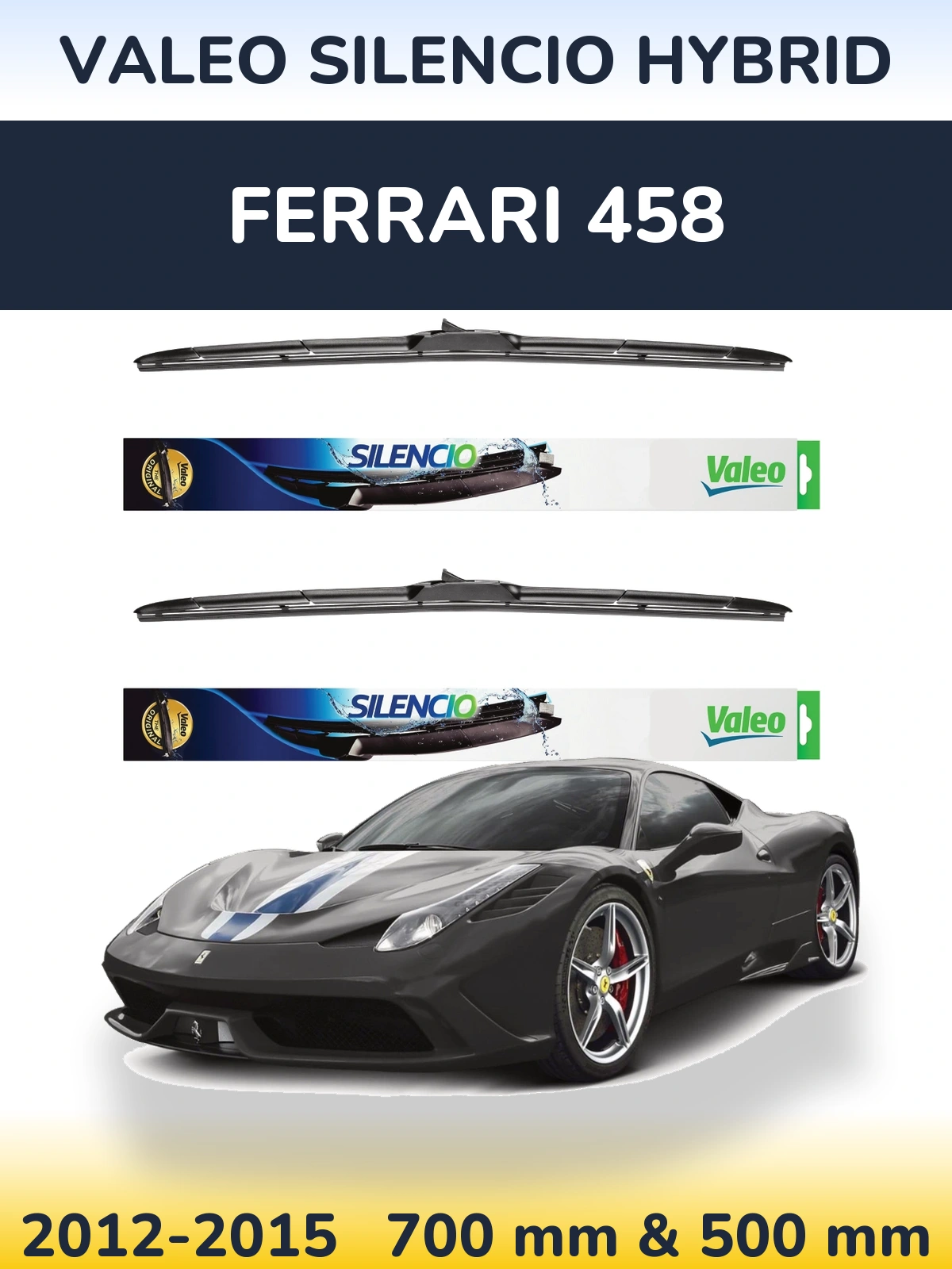 Torkarblad Valeo Silencio Hybrid för Ferrari 458