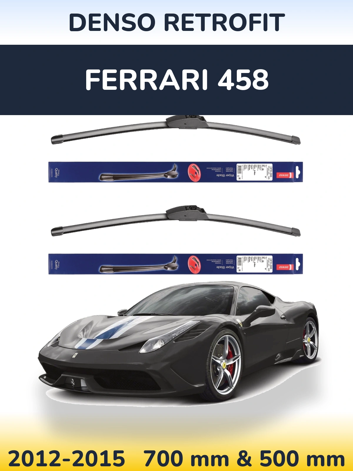 Torkarblad Denso Retrofit för Ferrari 458