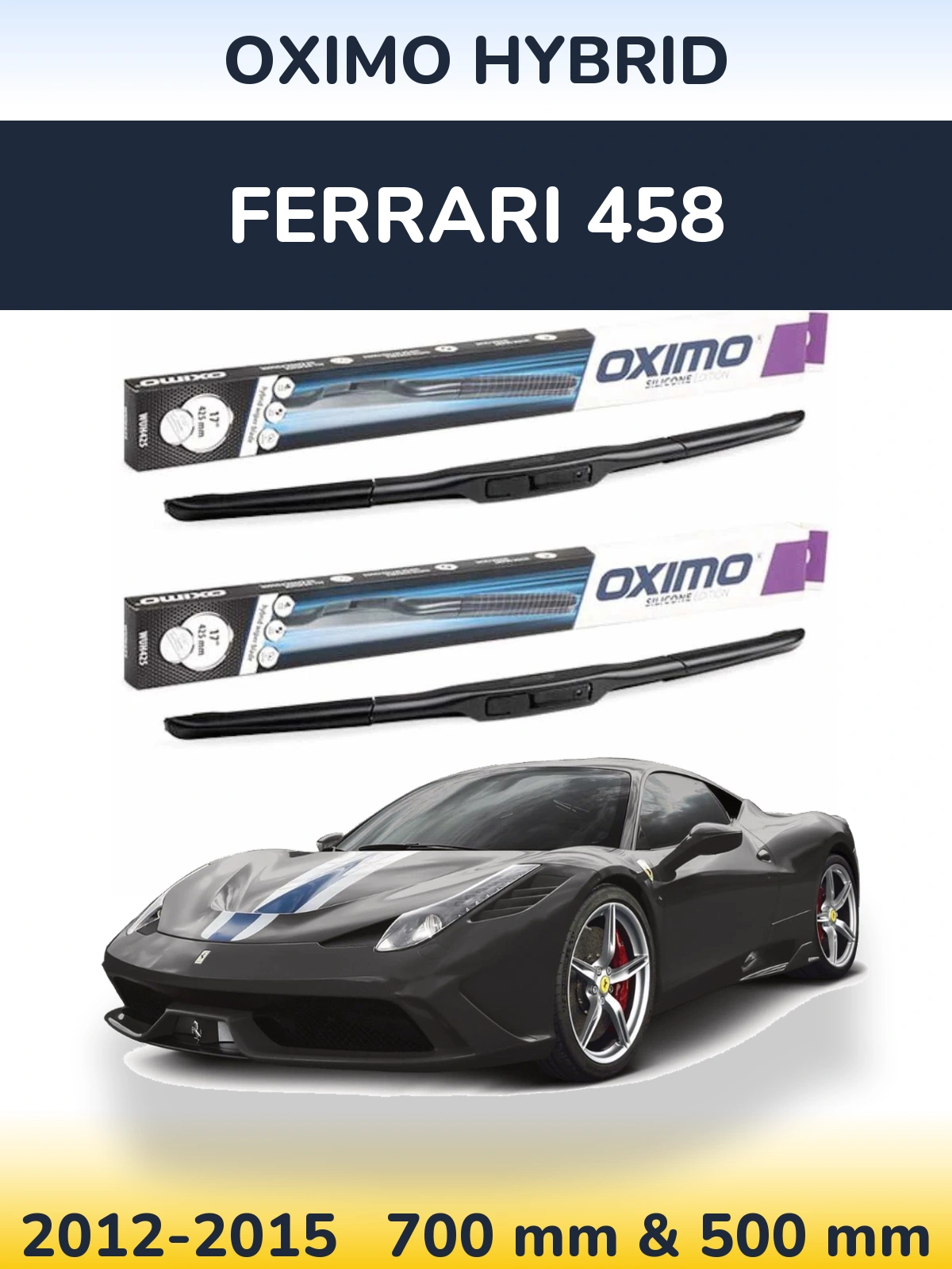 Torkarblad Oximo Hybrid för Ferrari 458