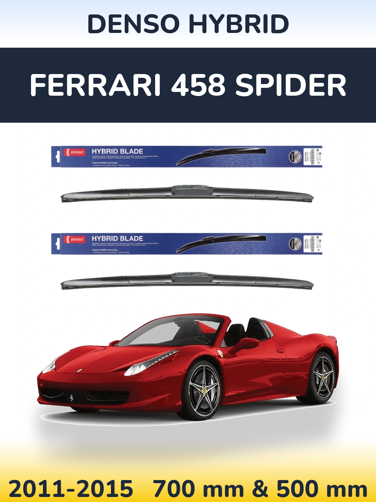 Torkarblad Denso Hybrid för Ferrari 458 Spider