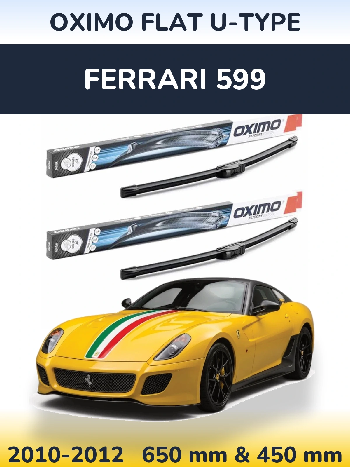 Torkarblad Oximo Flat U-type för Ferrari 599