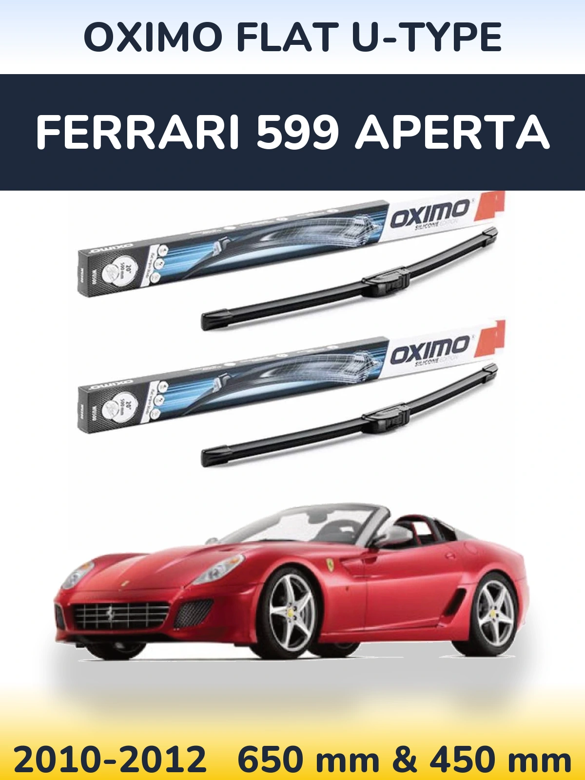 Torkarblad Oximo Flat U-type för Ferrari 599 Aperta