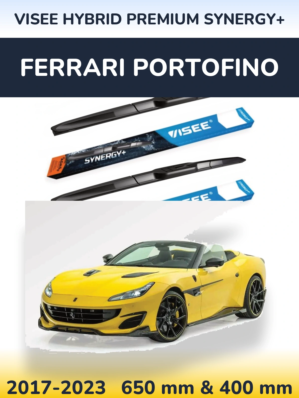 Torkarblad VISEE HYBRID PREMIUM SYNERGY+ för Ferrari Portofino