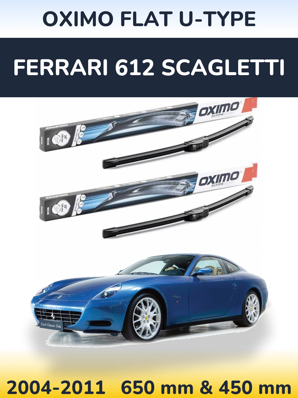Torkarblad Oximo Flat U-type för Ferrari 612 Scagletti