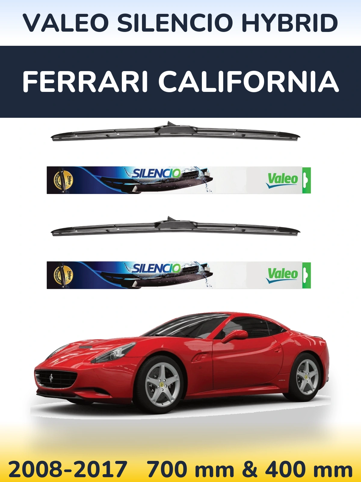 Torkarblad Valeo Silencio Hybrid för Ferrari California