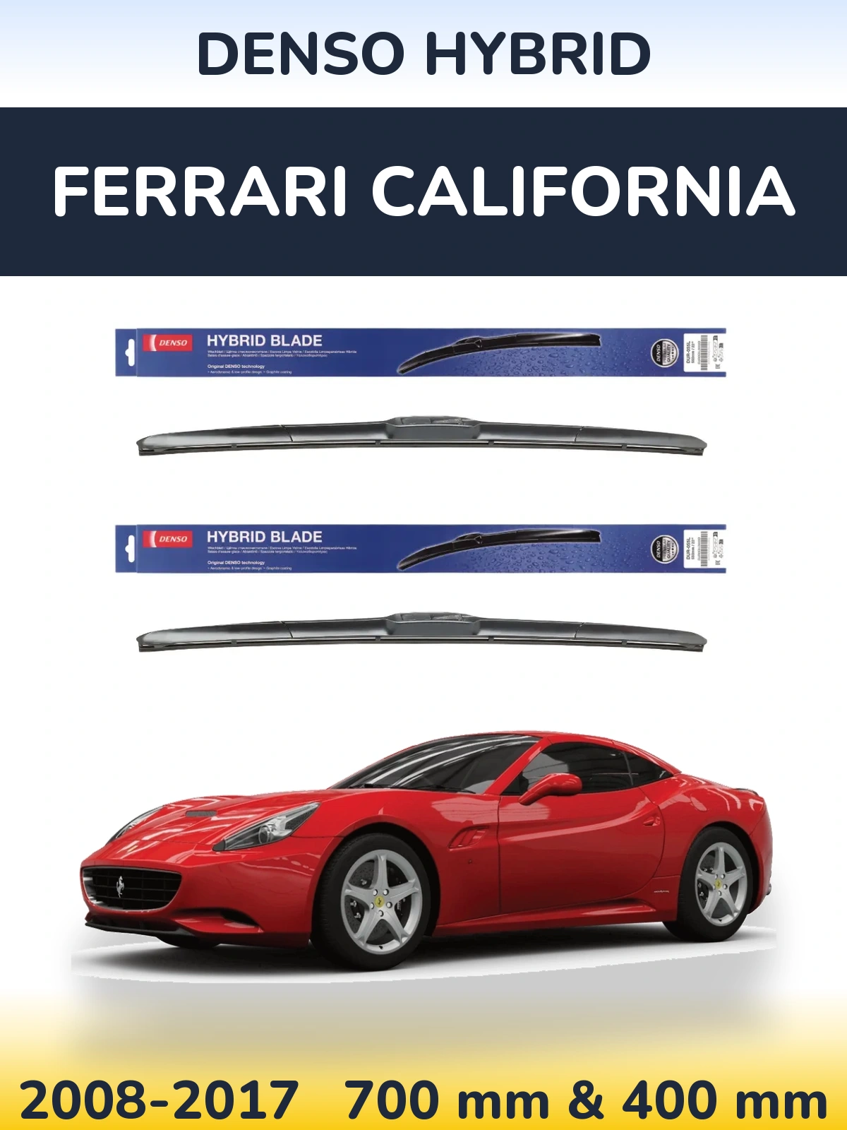 Torkarblad Denso Hybrid för Ferrari California