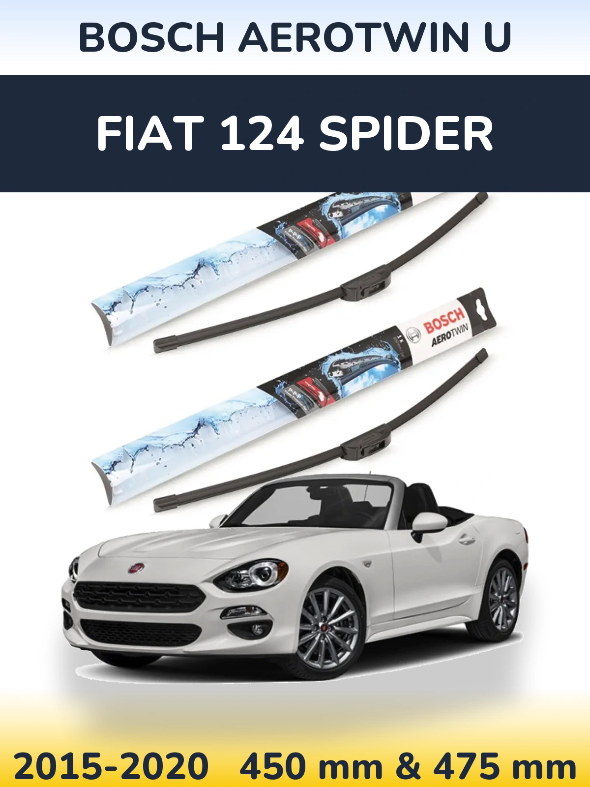 Torkarblad BOSCH AeroTwin U för Fiat 124 Spider