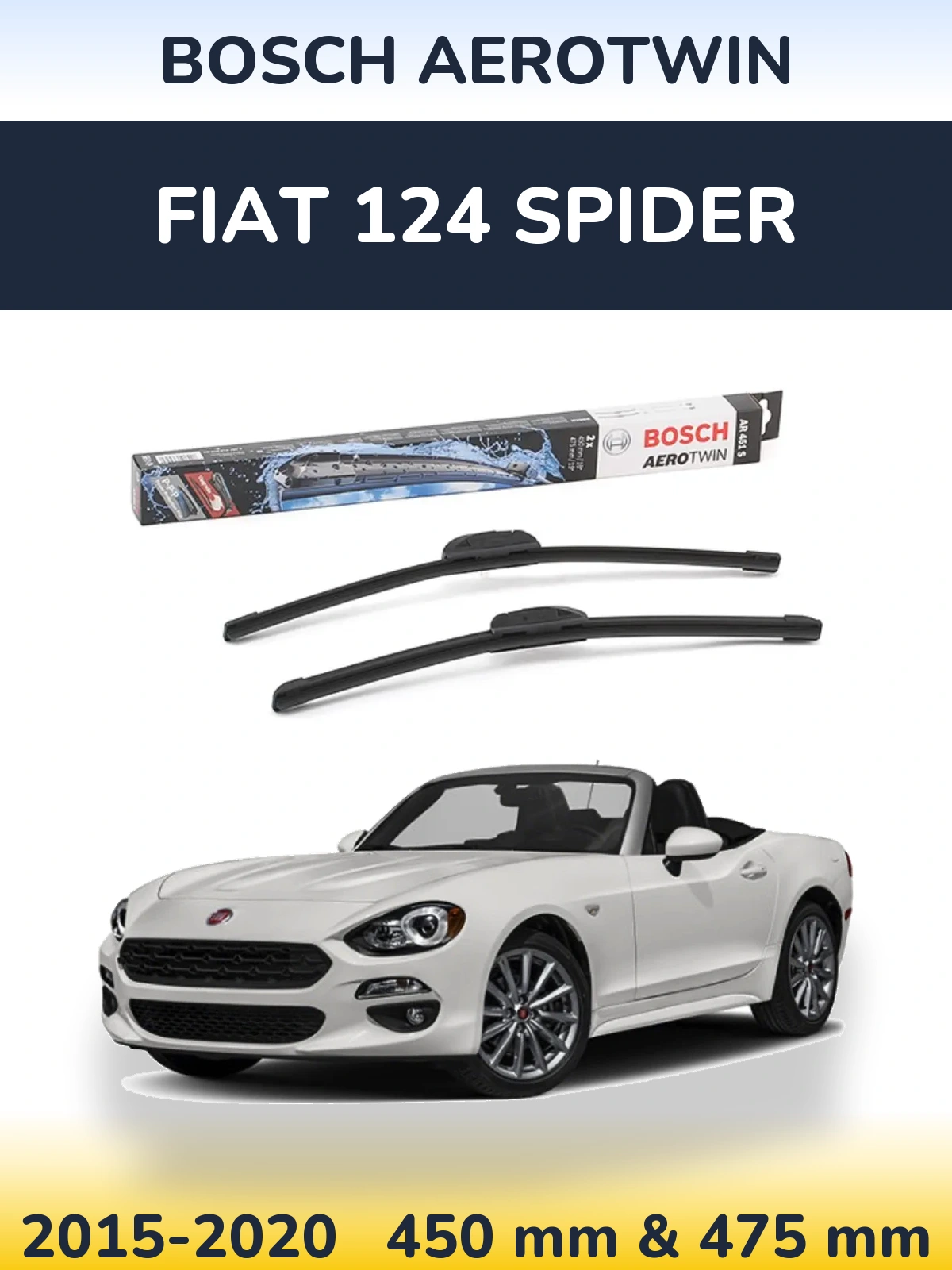 Torkarblad BOSCH AeroTwin för Fiat 124 Spider