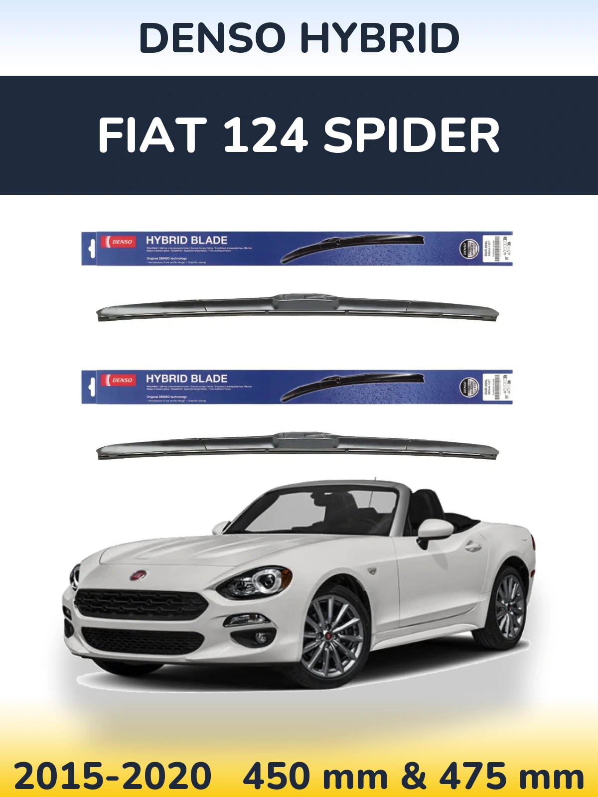 Torkarblad Denso Hybrid för Fiat 124 Spider