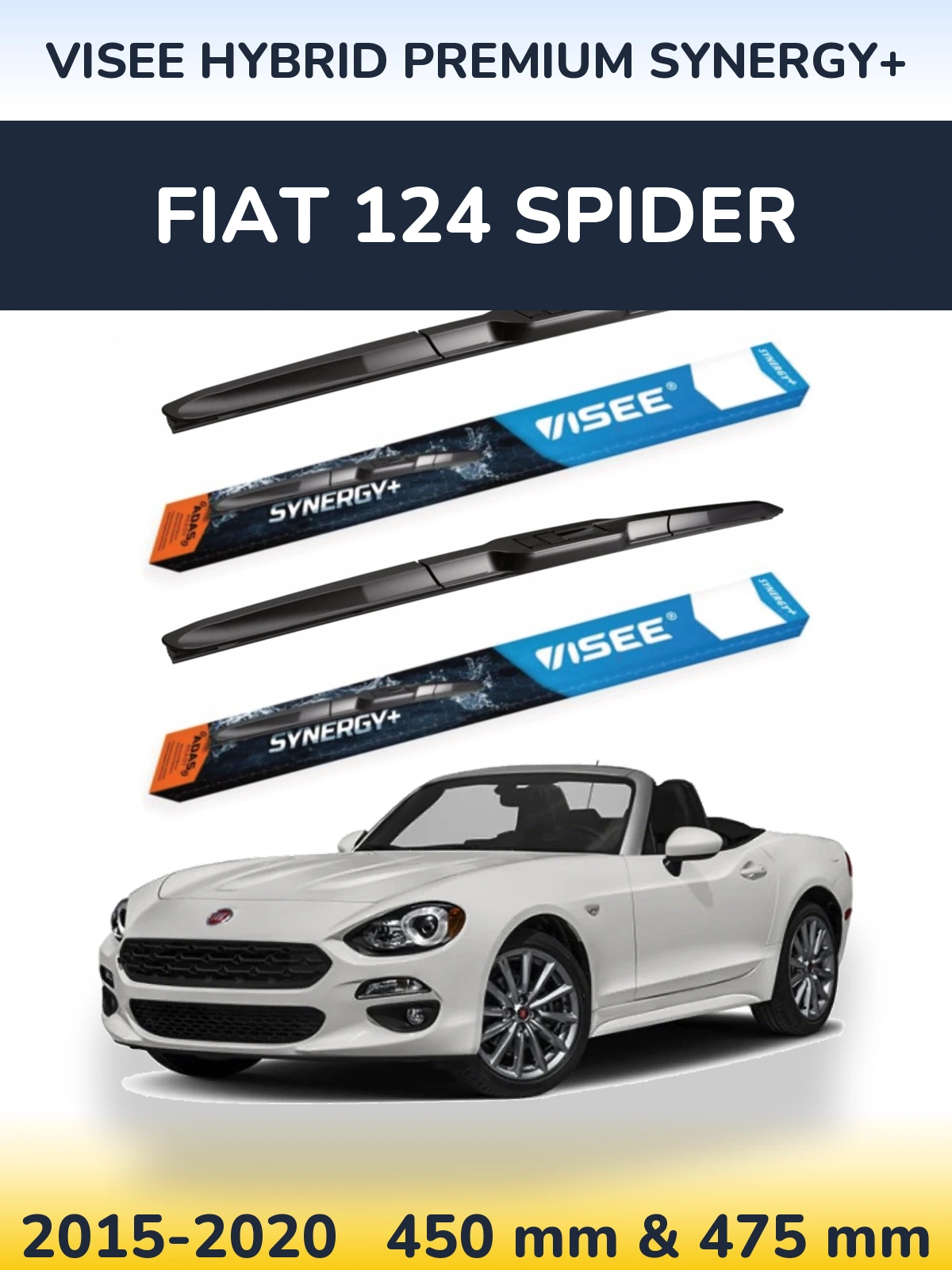 Torkarblad VISEE HYBRID PREMIUM SYNERGY+ för Fiat 124 Spider