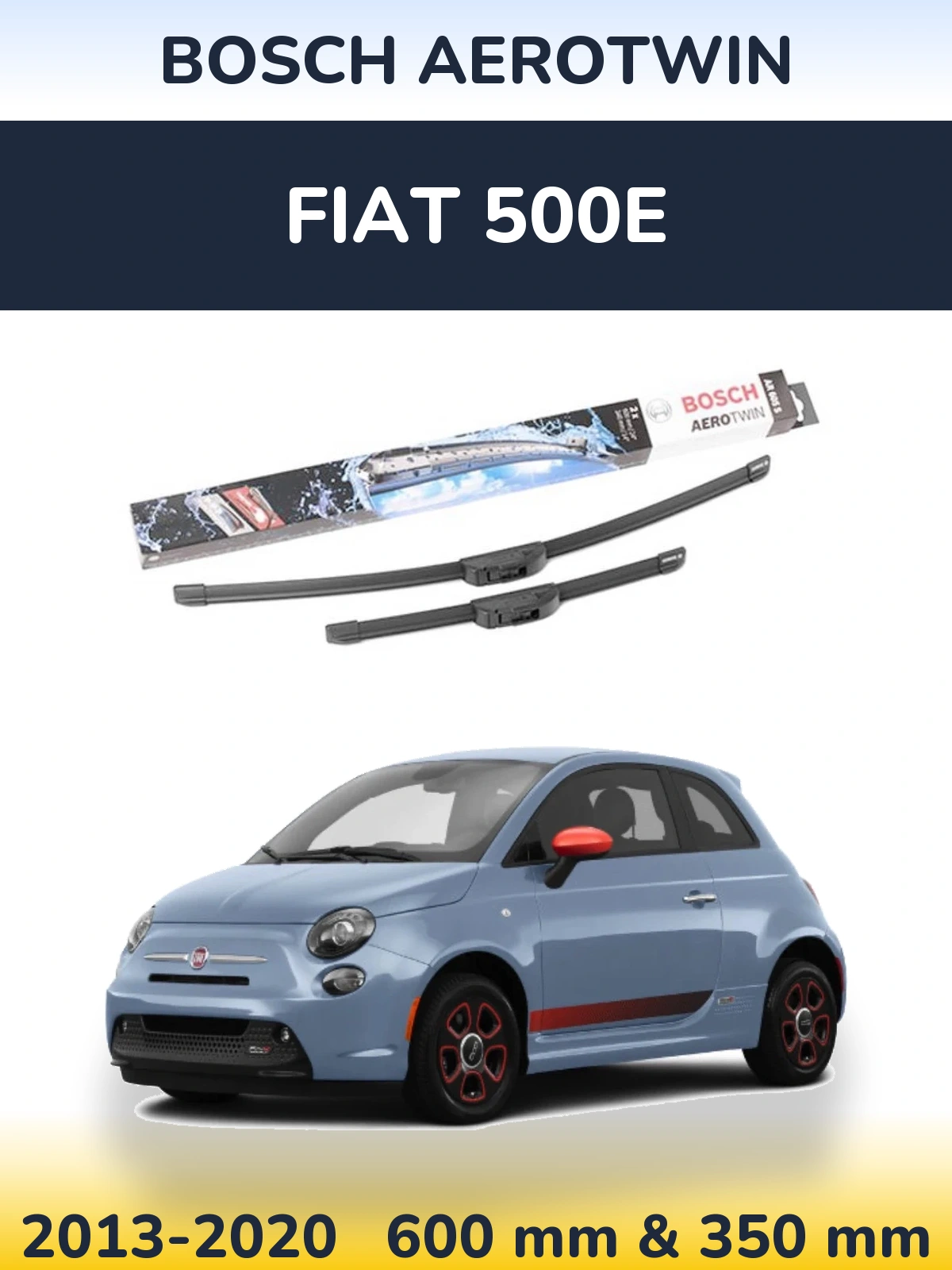 Torkarblad BOSCH AeroTwin för Fiat 500e