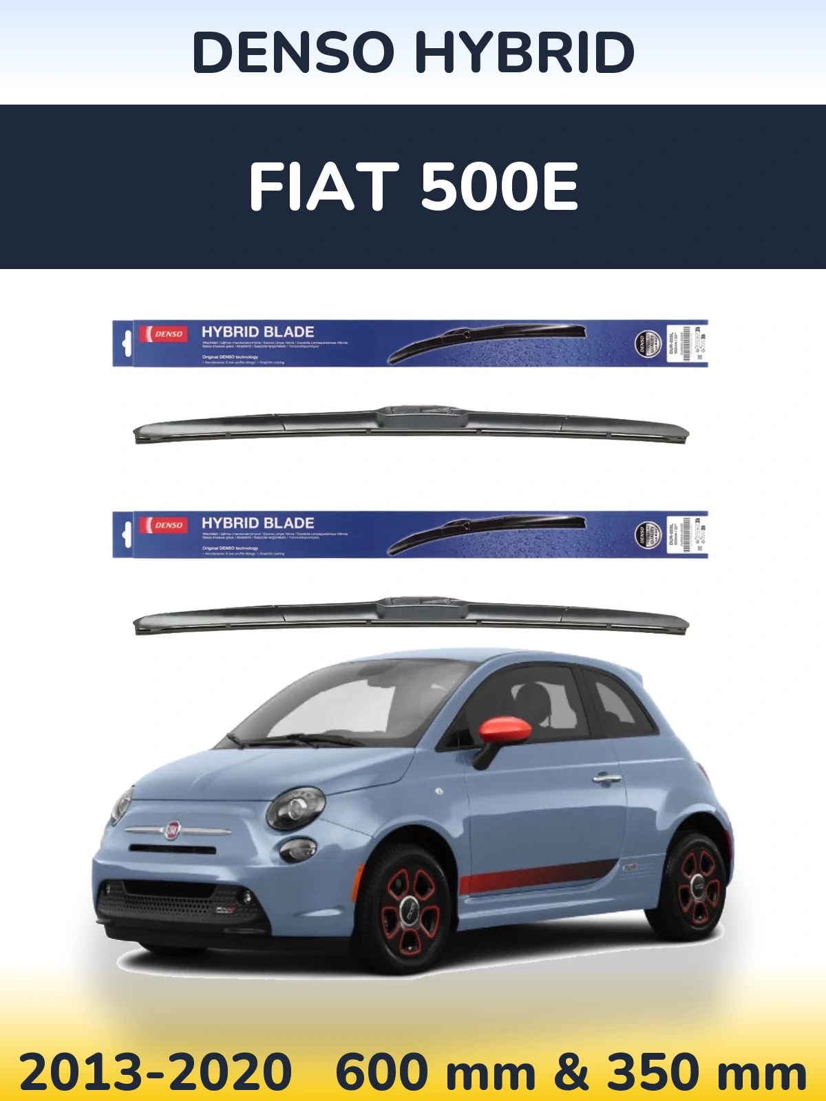 Torkarblad Denso Hybrid för Fiat 500e