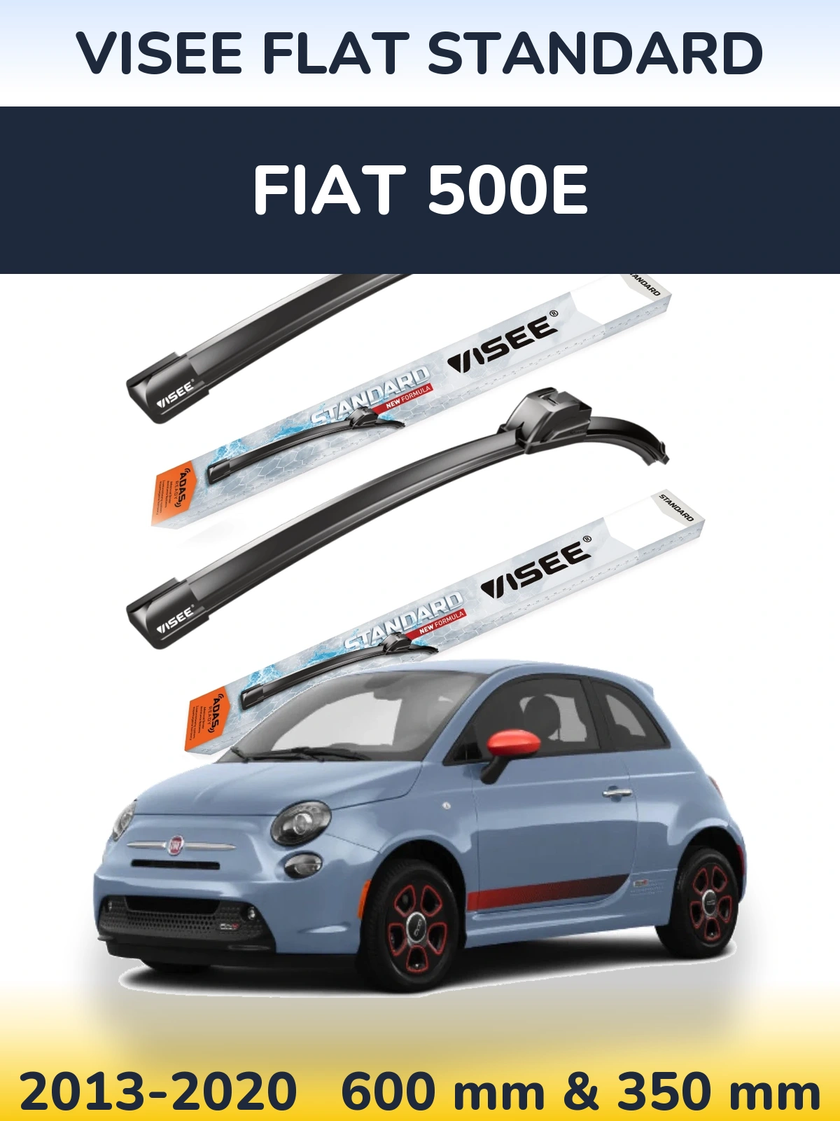 Torkarblad VISEE FLAT STANDARD för Fiat 500e