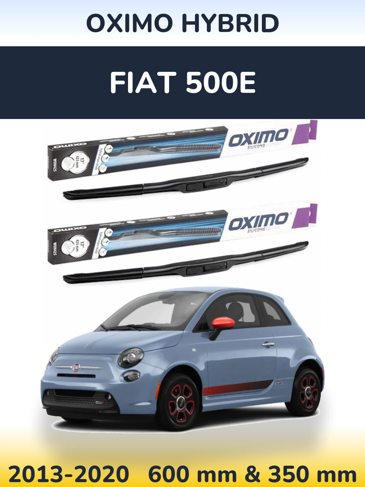 Torkarblad Oximo Hybrid för Fiat 500e