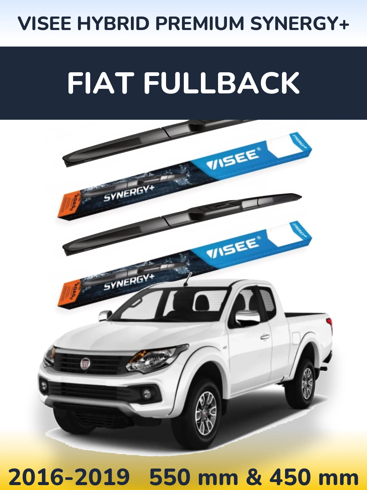 Torkarblad VISEE HYBRID PREMIUM SYNERGY+ för Fiat Fullback
