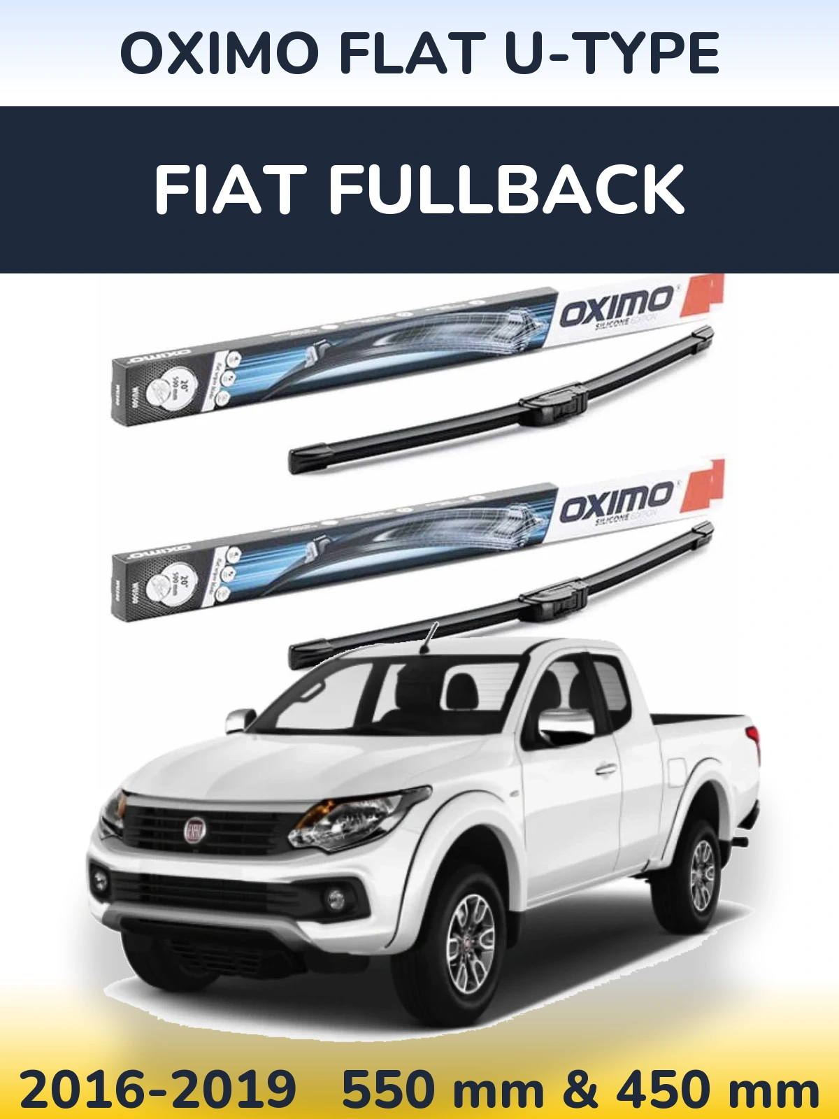 Torkarblad Oximo Flat U-type för Fiat Fullback