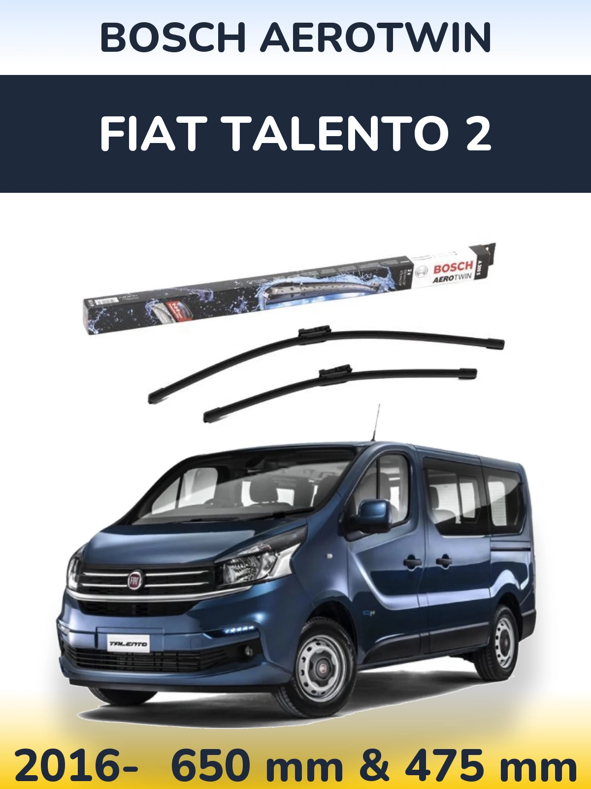 Torkarblad BOSCH AeroTwin för Fiat Talento 2