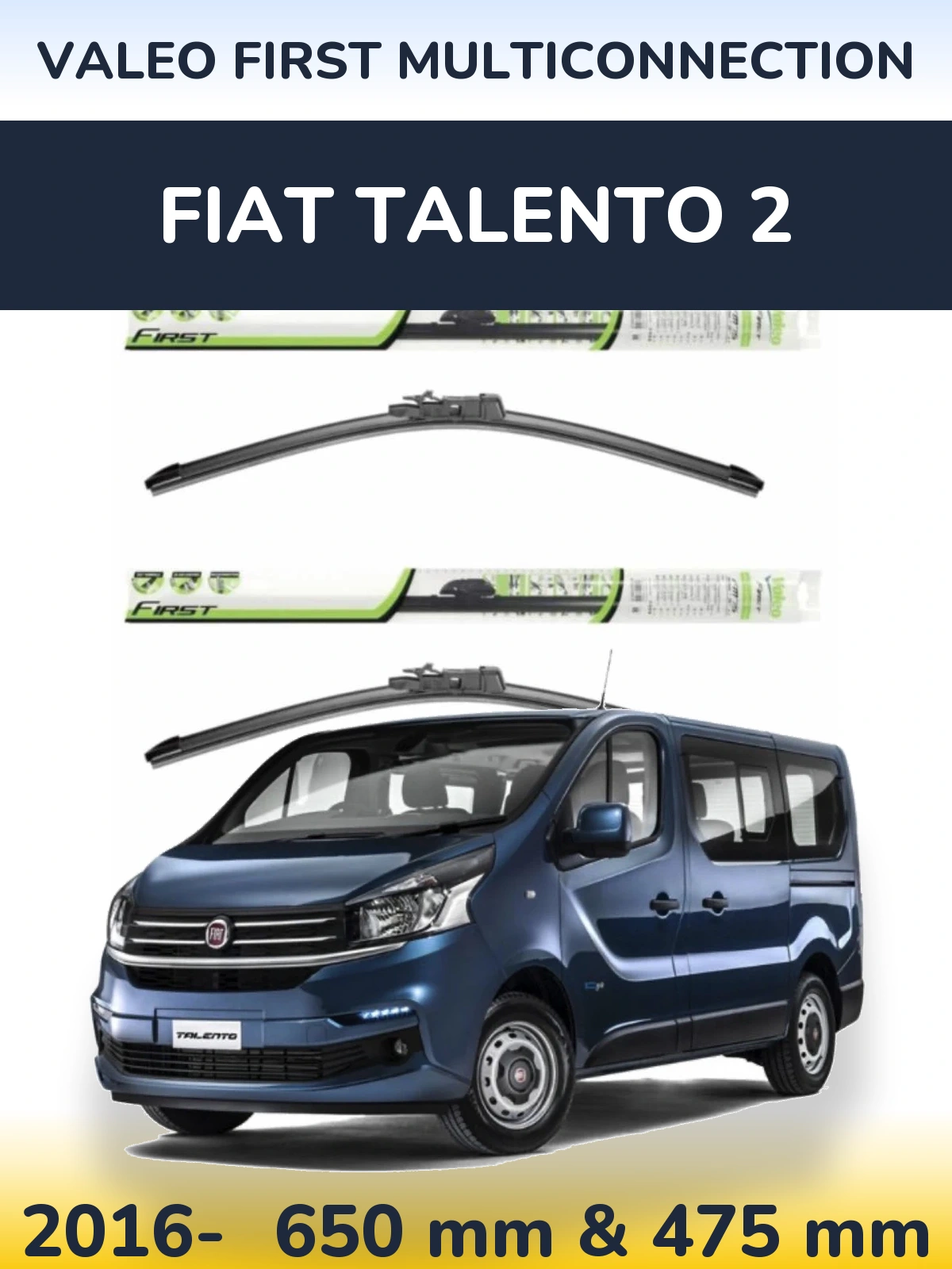 Torkarblad Valeo First MultiConnection för Fiat Talento 2