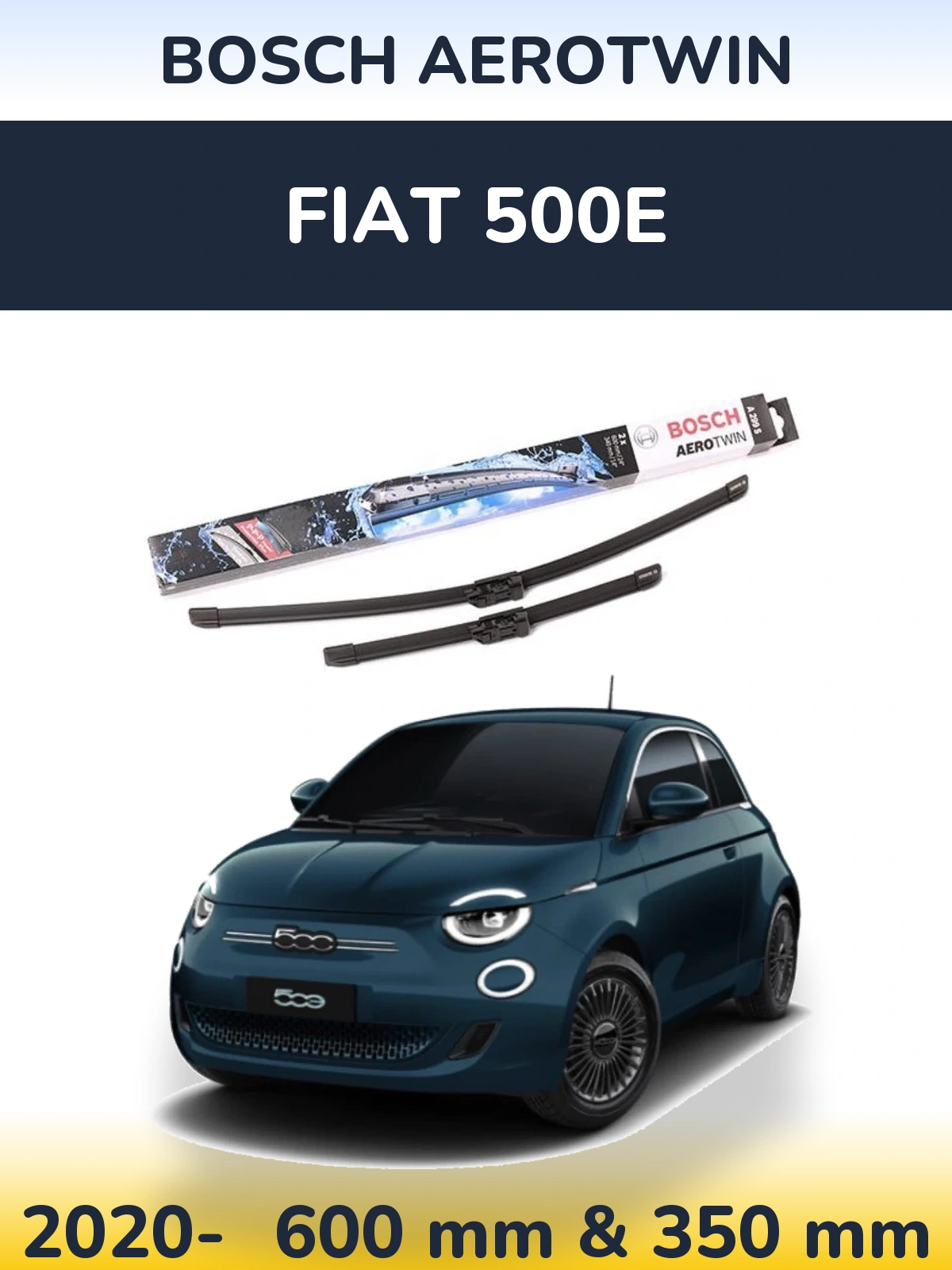 Torkarblad BOSCH AeroTwin för Fiat 500e