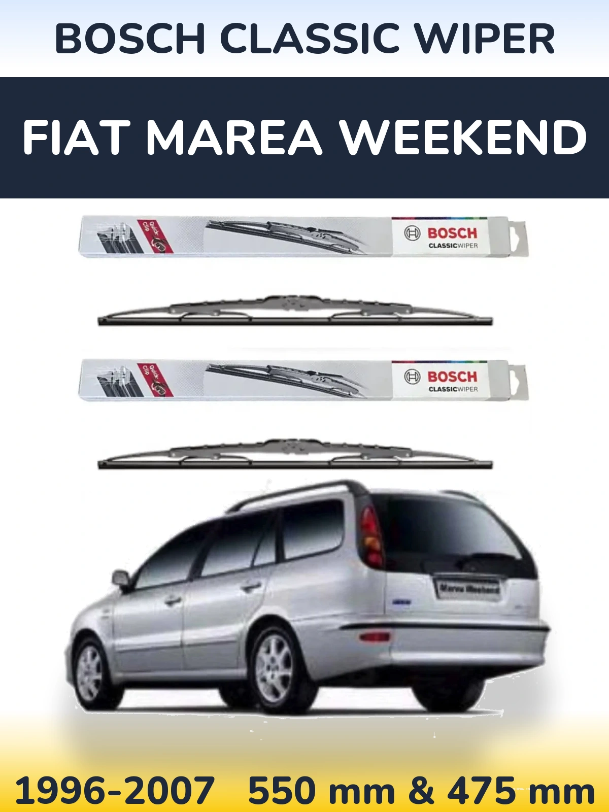 Torkarblad BOSCH Classic Wiper för Fiat Marea Weekend