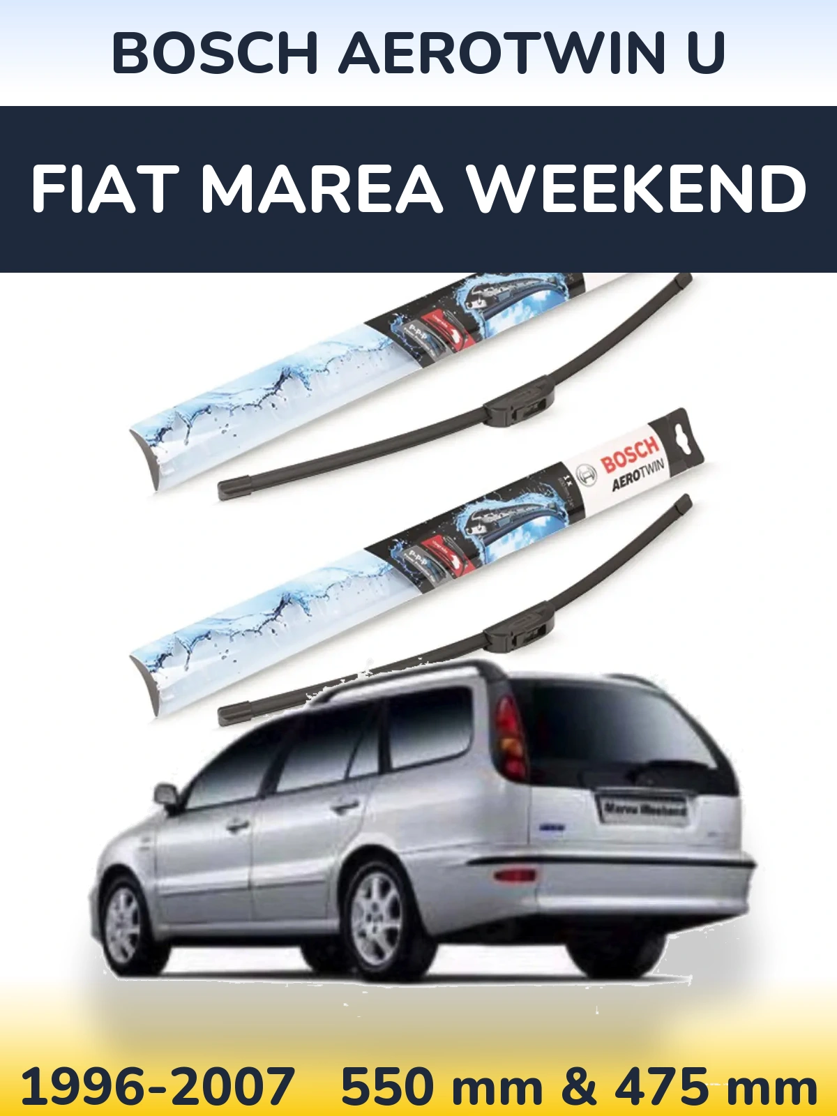 Torkarblad BOSCH AeroTwin U för Fiat Marea Weekend