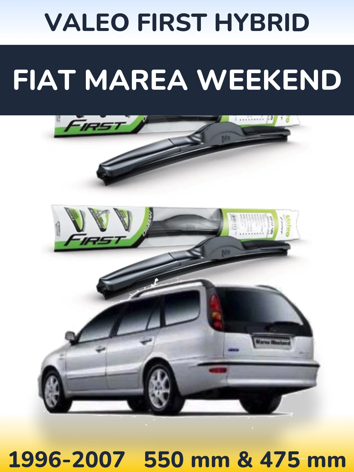 Torkarblad Valeo First Hybrid för Fiat Marea Weekend