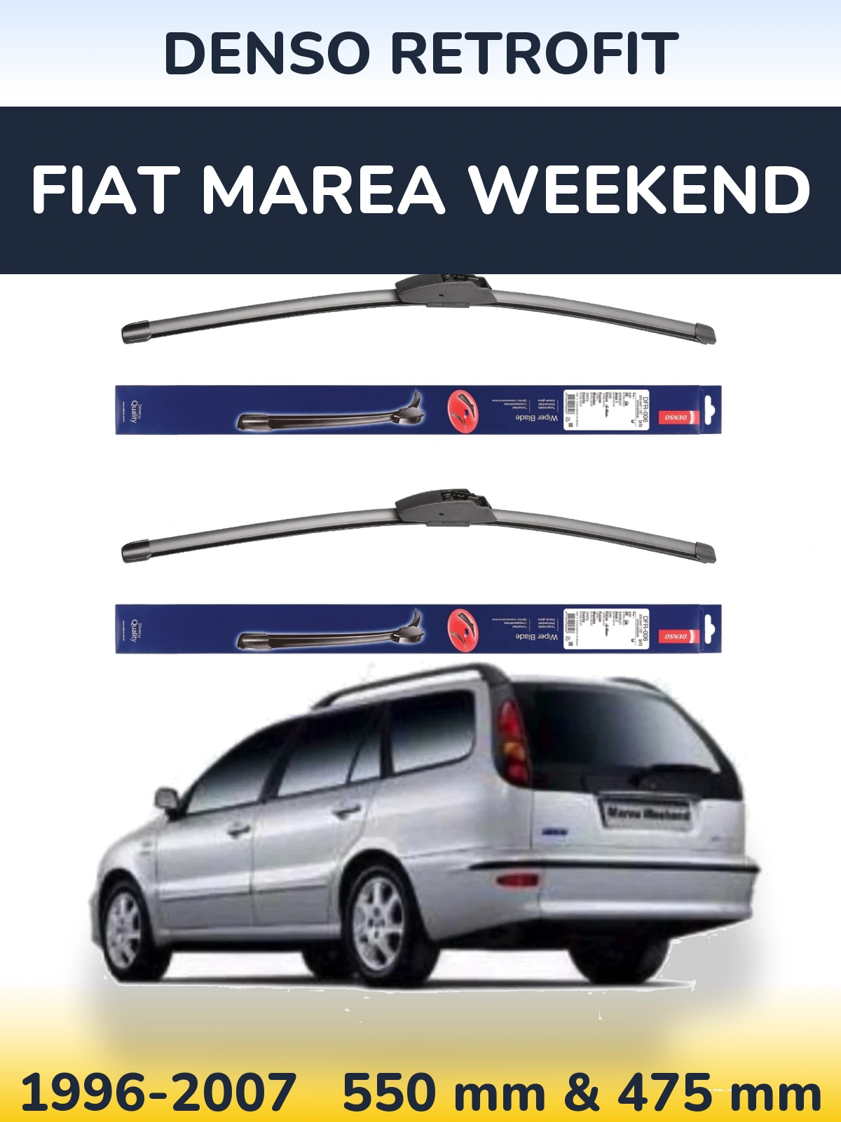 Torkarblad Denso Retrofit för Fiat Marea Weekend