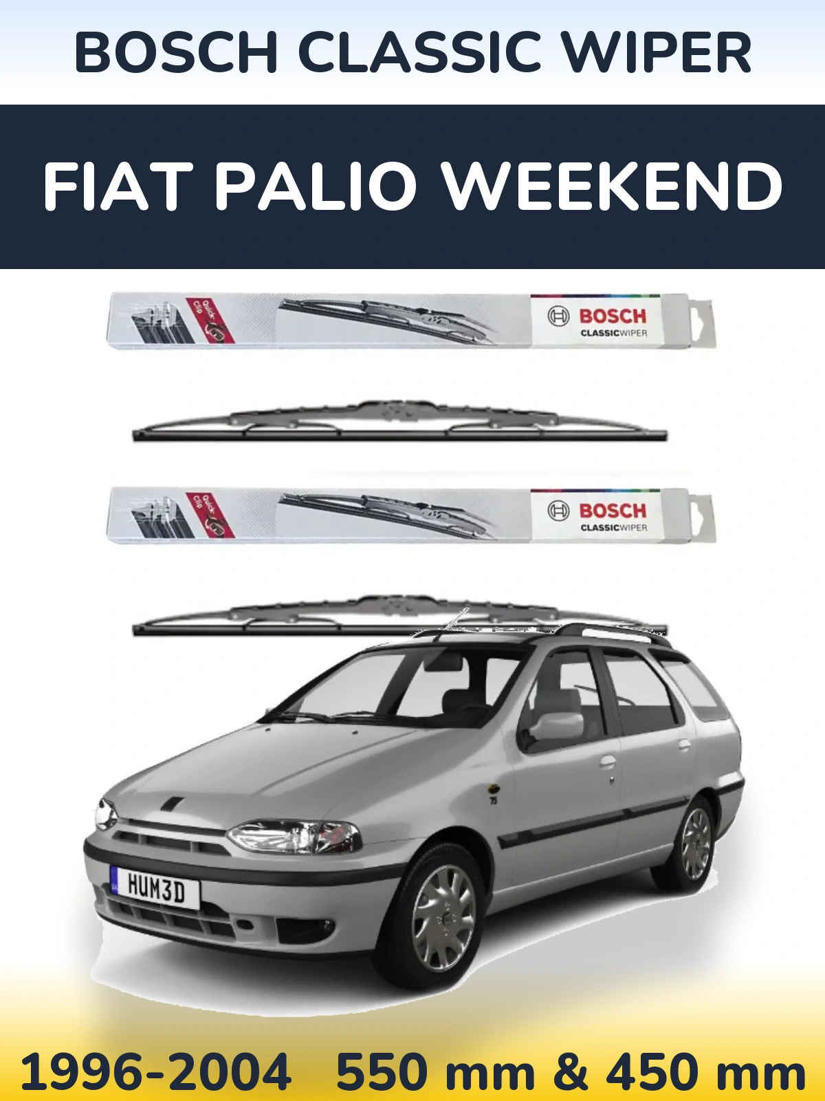 Torkarblad BOSCH Classic Wiper för Fiat Palio Weekend