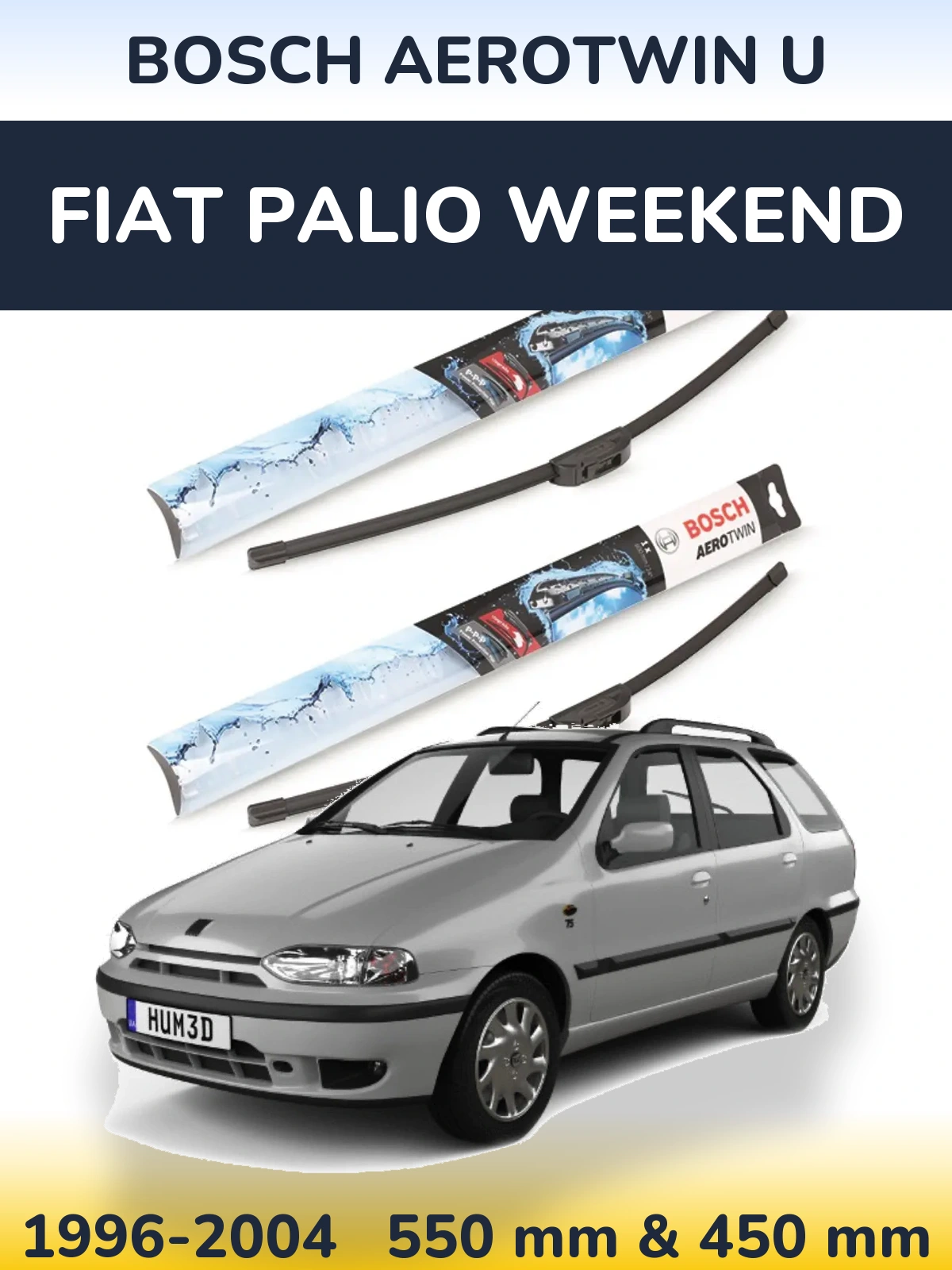 Torkarblad BOSCH AeroTwin U för Fiat Palio Weekend