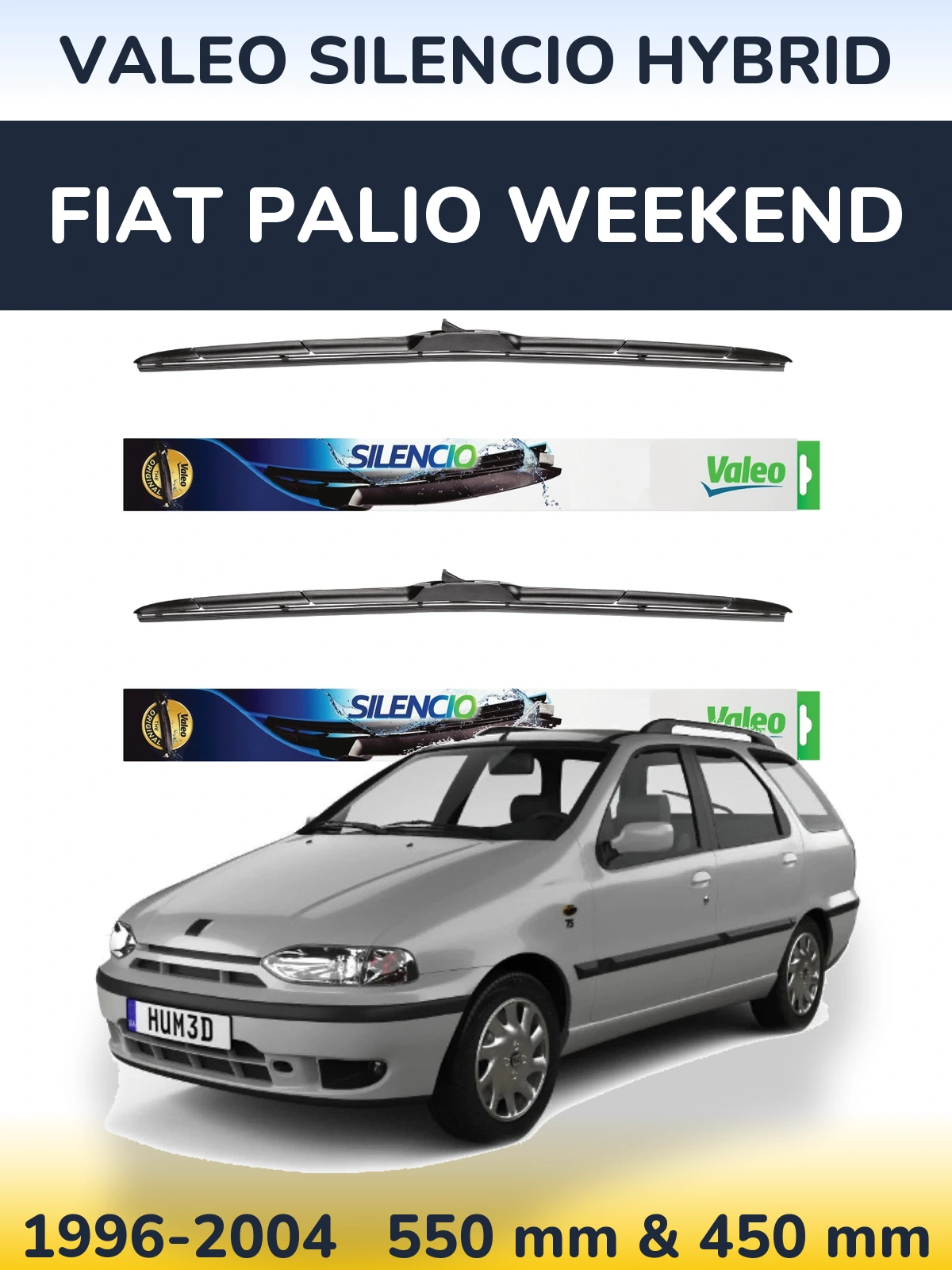 Torkarblad Valeo Silencio Hybrid för Fiat Palio Weekend
