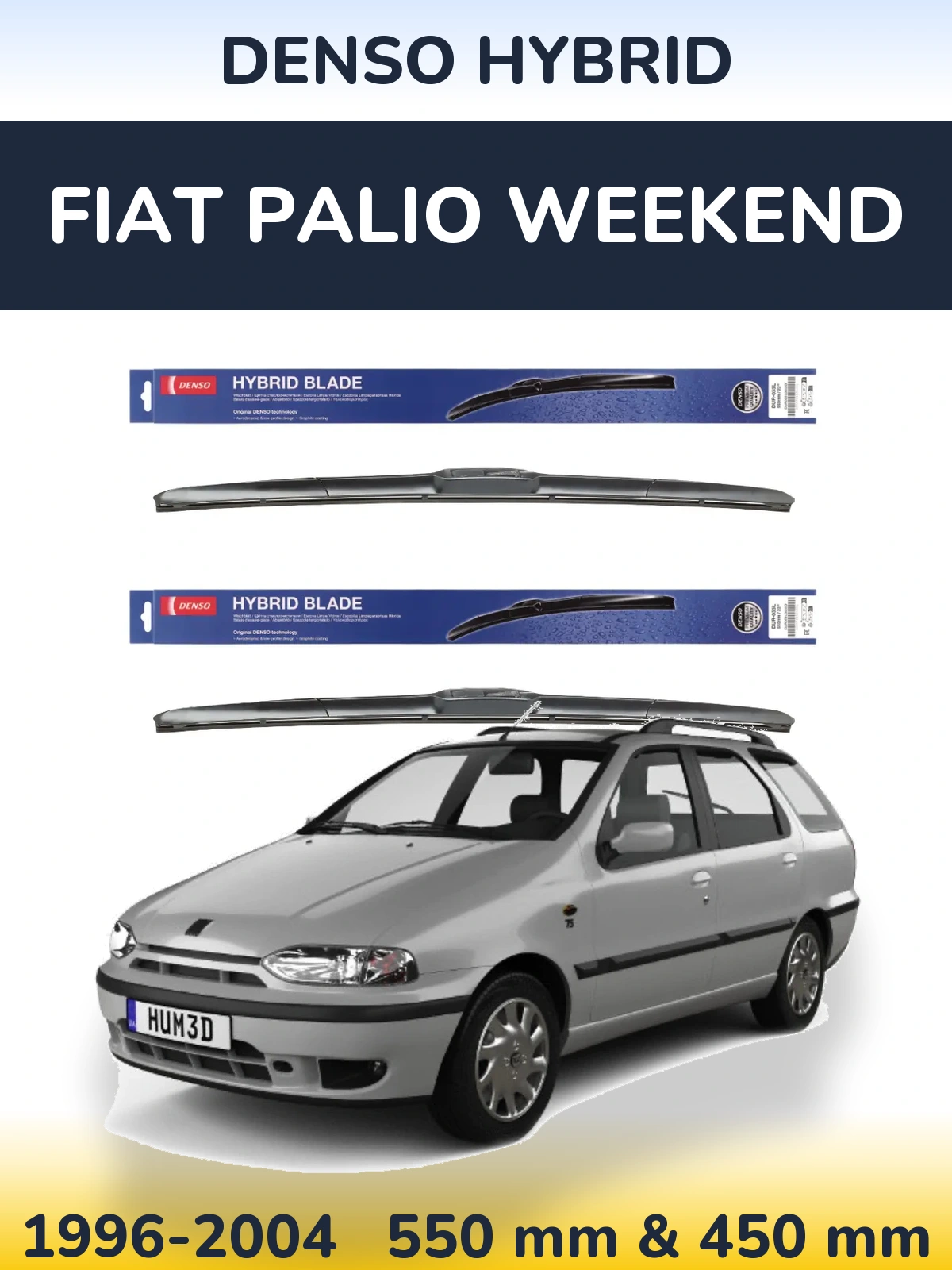 Torkarblad Denso Hybrid för Fiat Palio Weekend