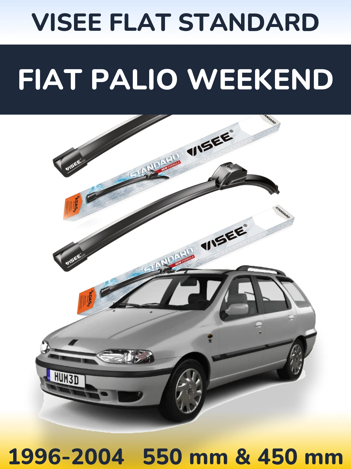 Torkarblad VISEE FLAT STANDARD för Fiat Palio Weekend