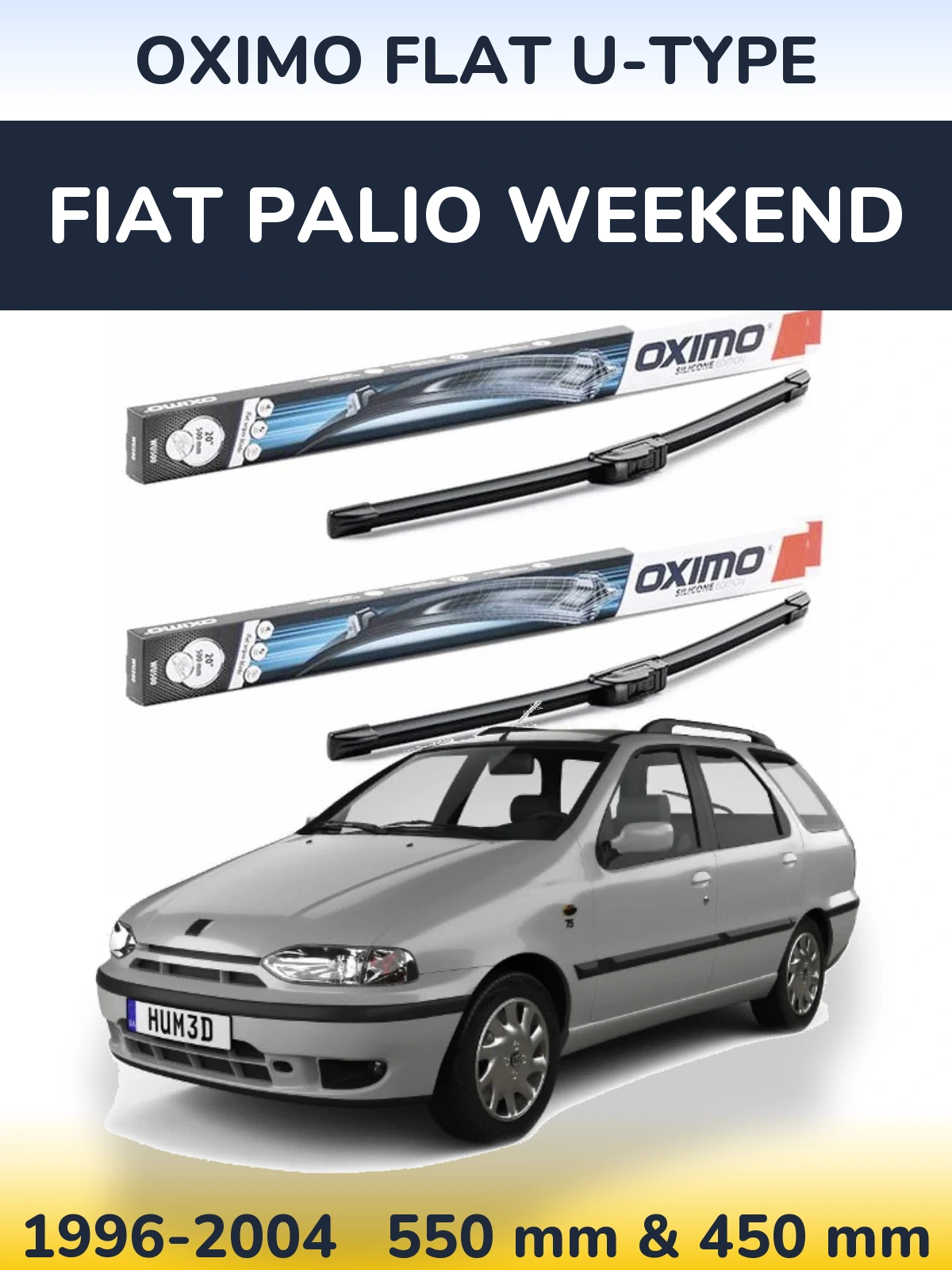 Torkarblad Oximo Flat U-type för Fiat Palio Weekend