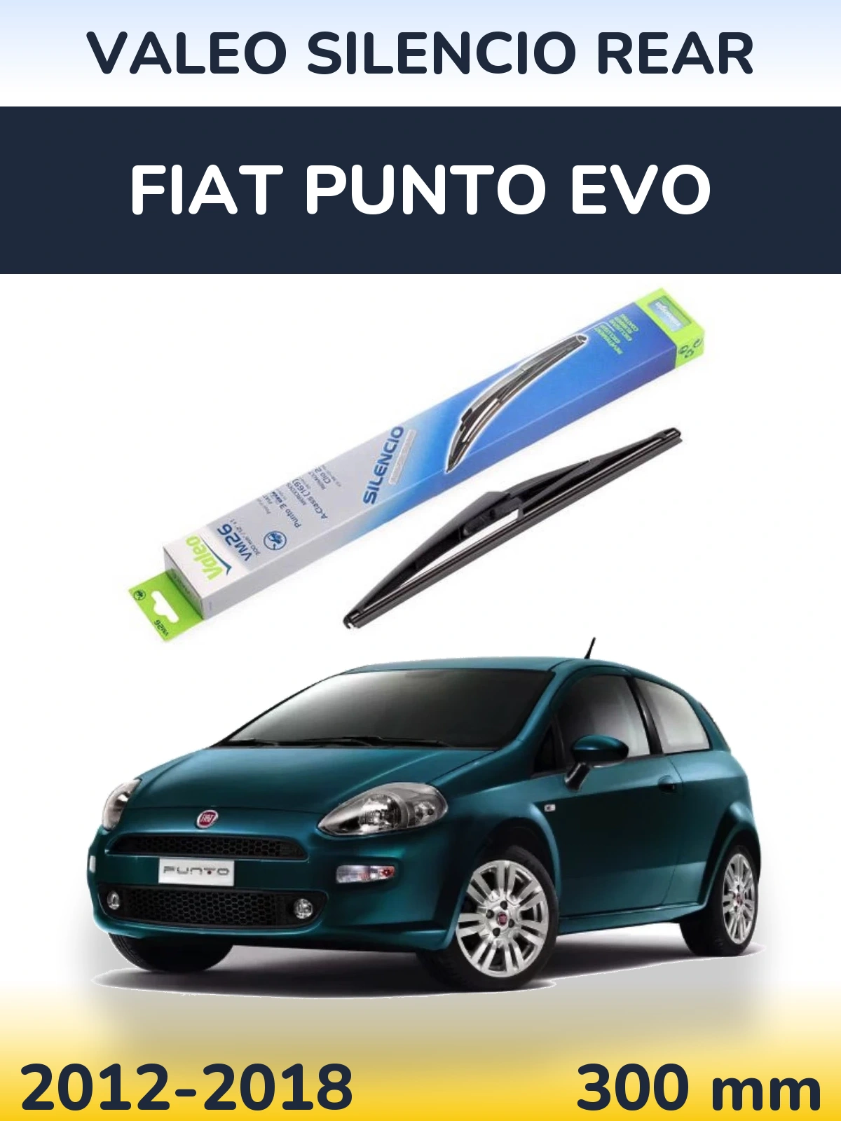 Torkarblad Valeo Silencio Rear för Fiat Punto Evo