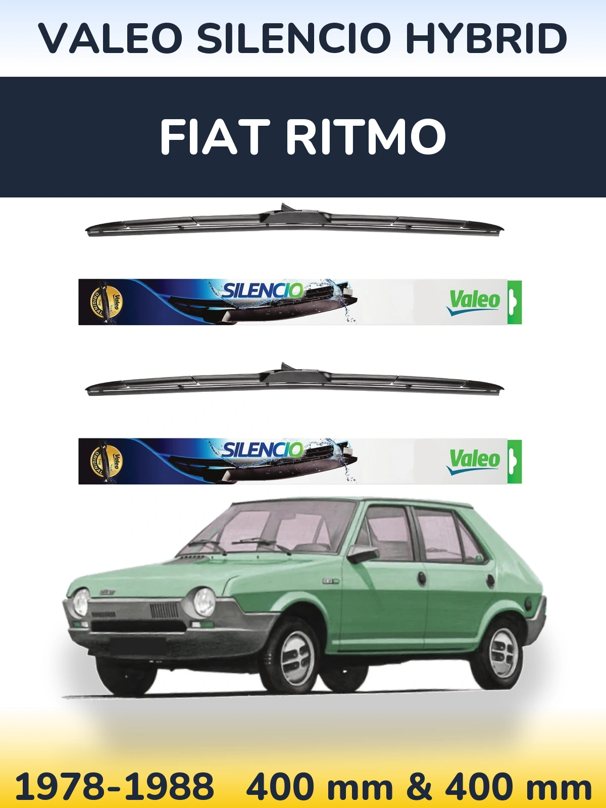 Torkarblad Valeo Silencio Hybrid för Fiat Ritmo