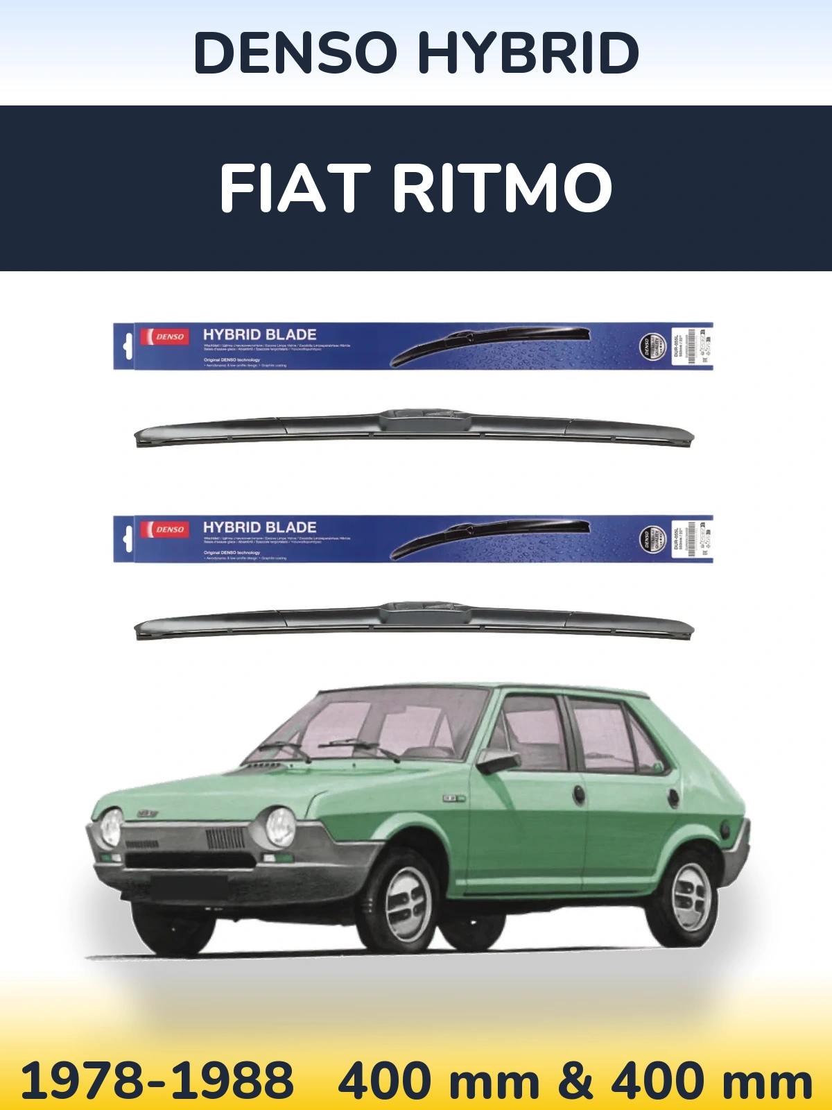 Torkarblad Denso Hybrid för Fiat Ritmo