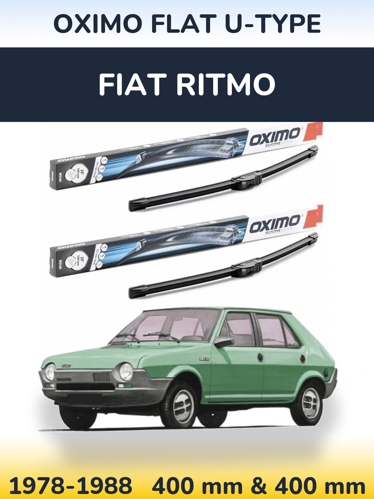 Torkarblad Oximo Flat U-type för Fiat Ritmo