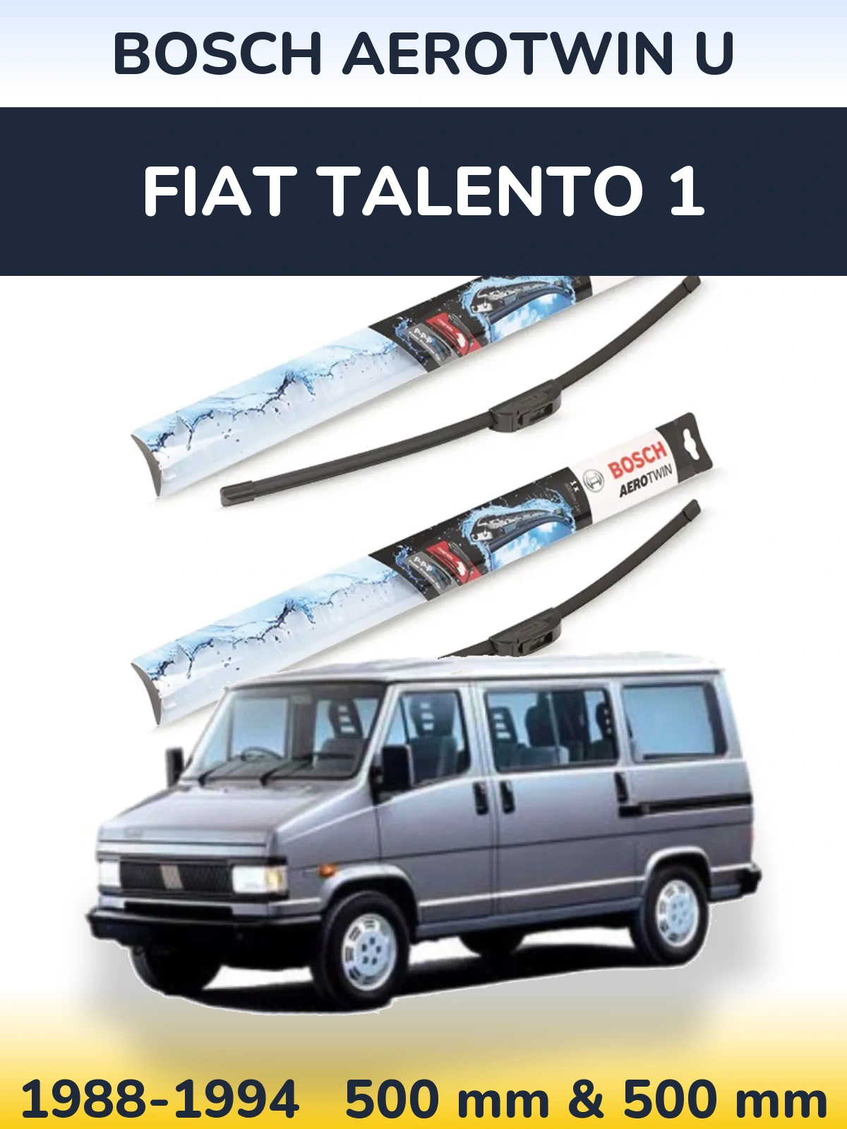 Torkarblad BOSCH AeroTwin U för Fiat Talento 1