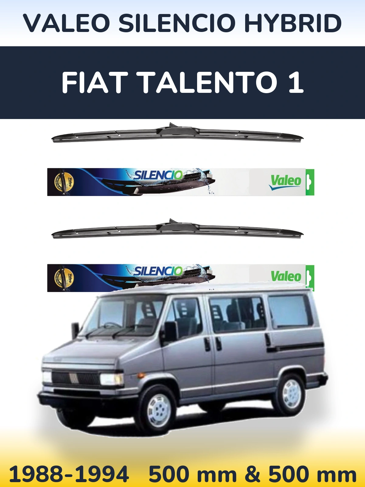 Torkarblad Valeo Silencio Hybrid för Fiat Talento 1