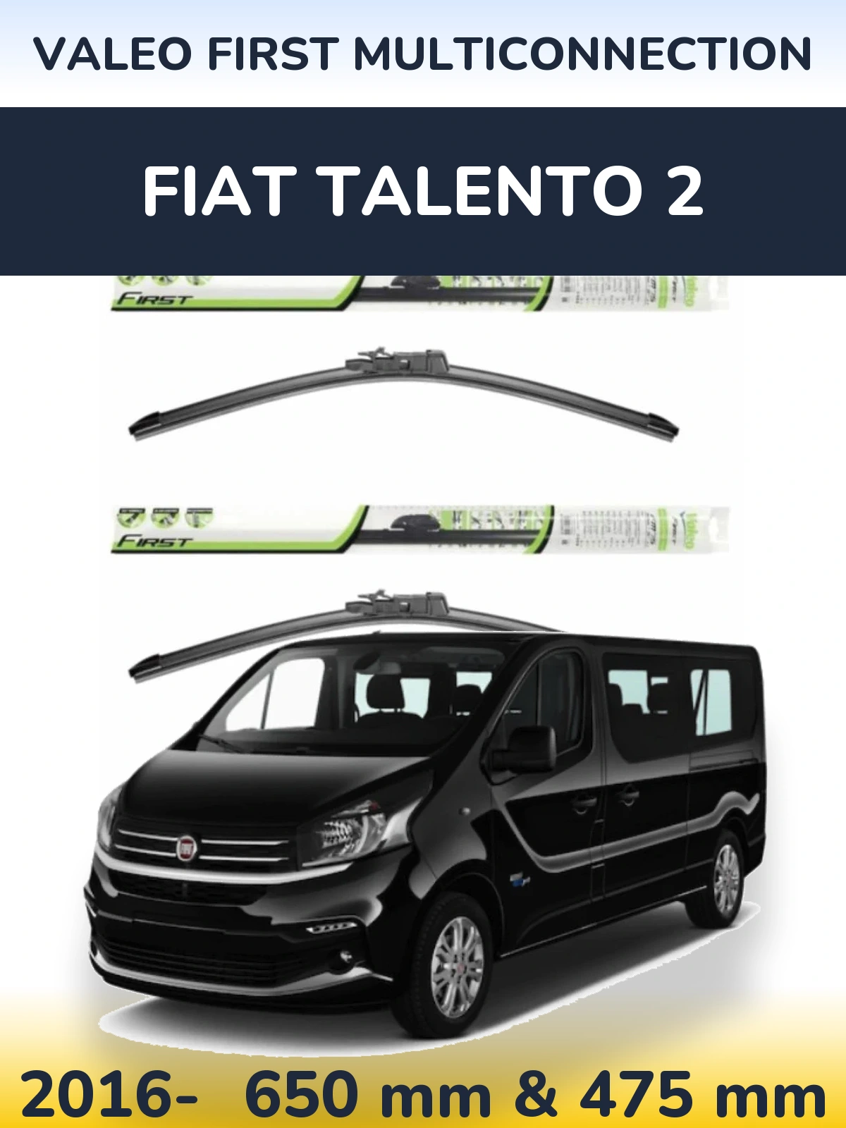Torkarblad Valeo First MultiConnection för Fiat Talento 2