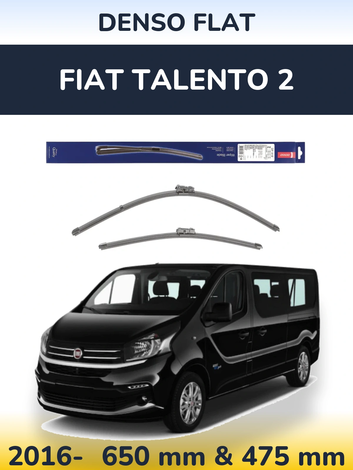 Torkarblad Denso Flat för Fiat Talento 2